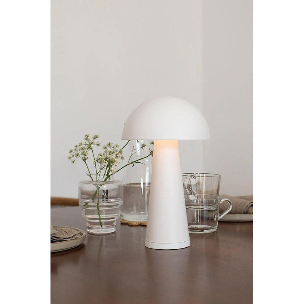 BORDLAMPE MARKSLÖJD FUNGI PORTABEL HVIT