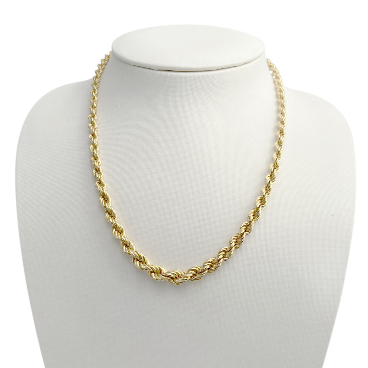 Collier d'occasion or 750 jaune maille corde 45 cm