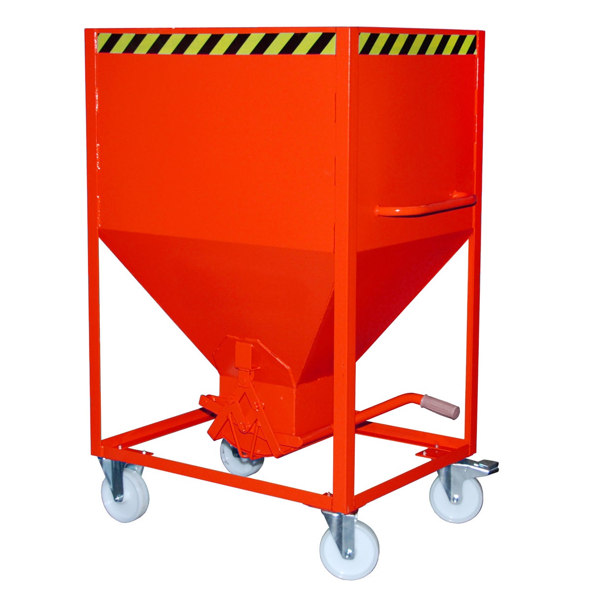 Bauer SR 600 silocontainer, geschilderd, vuurrood