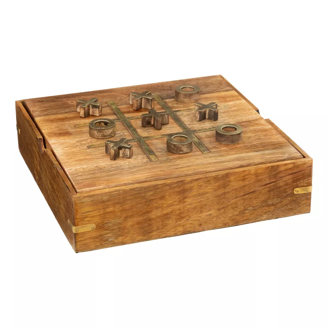Coffret jeu solitaire en manguier Naturel