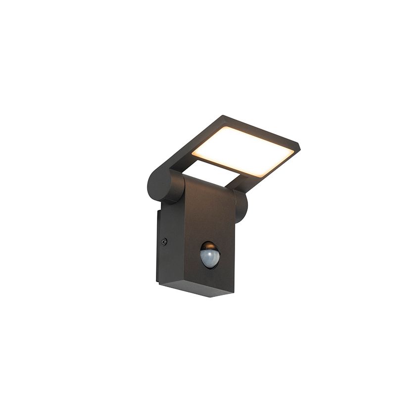 Buitenwandlamp antraciet incl. LED IP54 met bewegingssensor - Zane