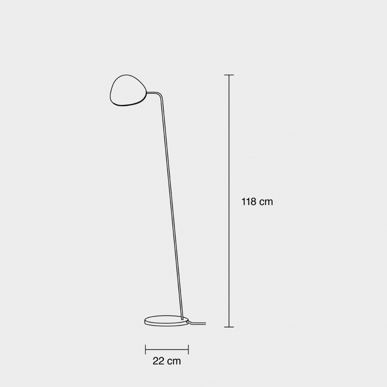 Muuto Leaf vloerlamp LED koper bruin
