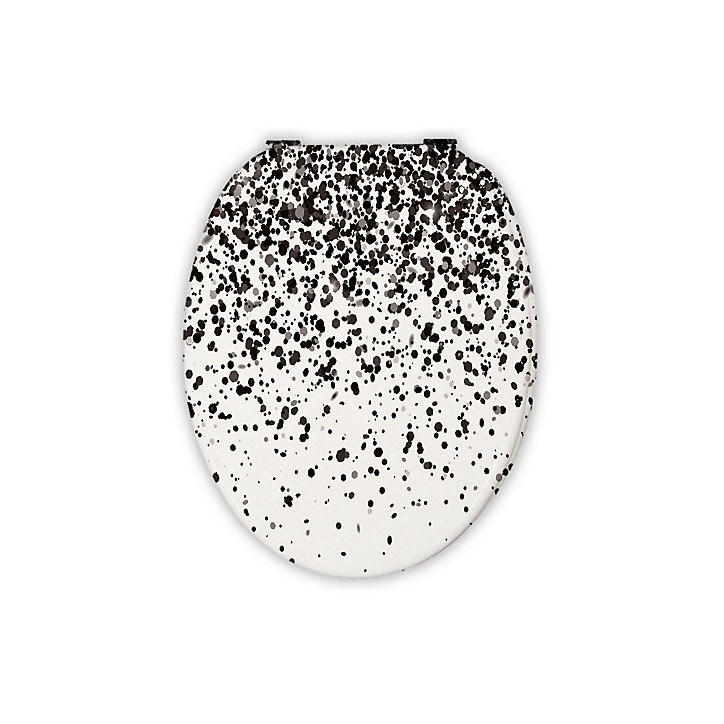 Abattant WC avec frein de chute, coloris noir, Dotty
