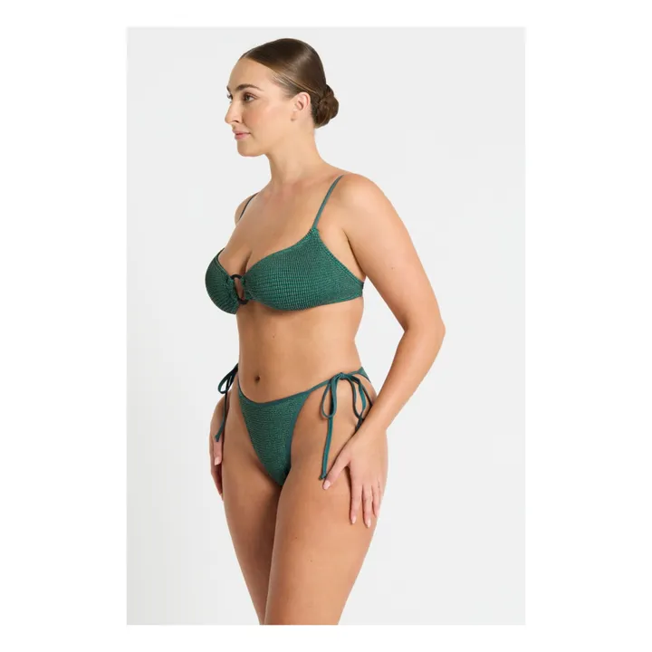 Bond-Eye Bas de Maillot Anisha Métallisé | Vert Jade