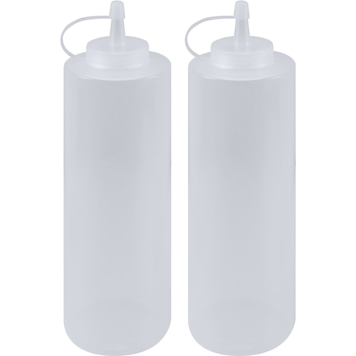 Squeeze-flaske 700 ml med lokk, 2-pakning