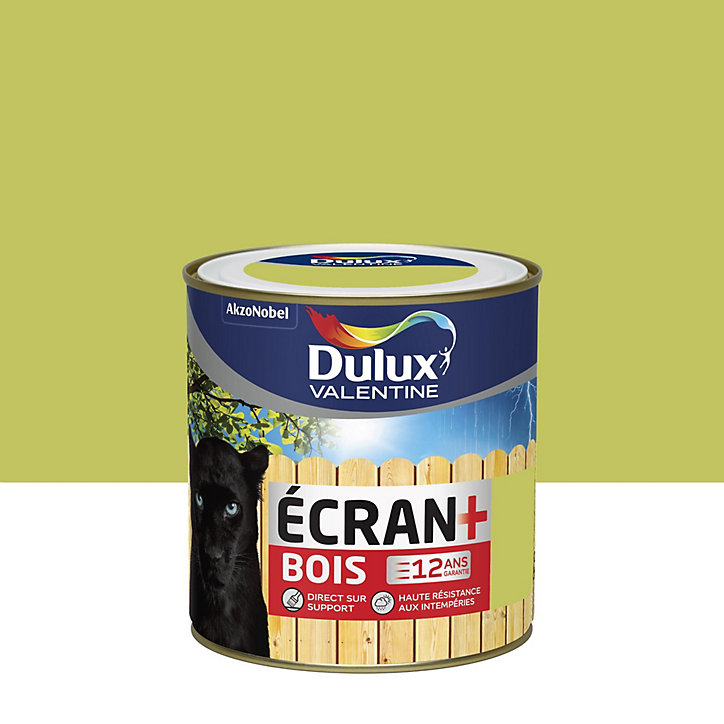 Peinture extérieure bois Ecran+ Bois Dulux Valentine satin vert anis 0,5L