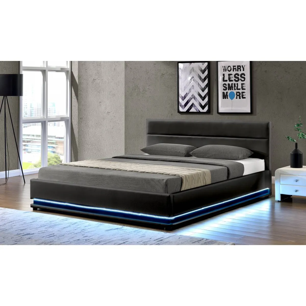 Habitat et Jardin Anastasia - 180x200 cm - Noir