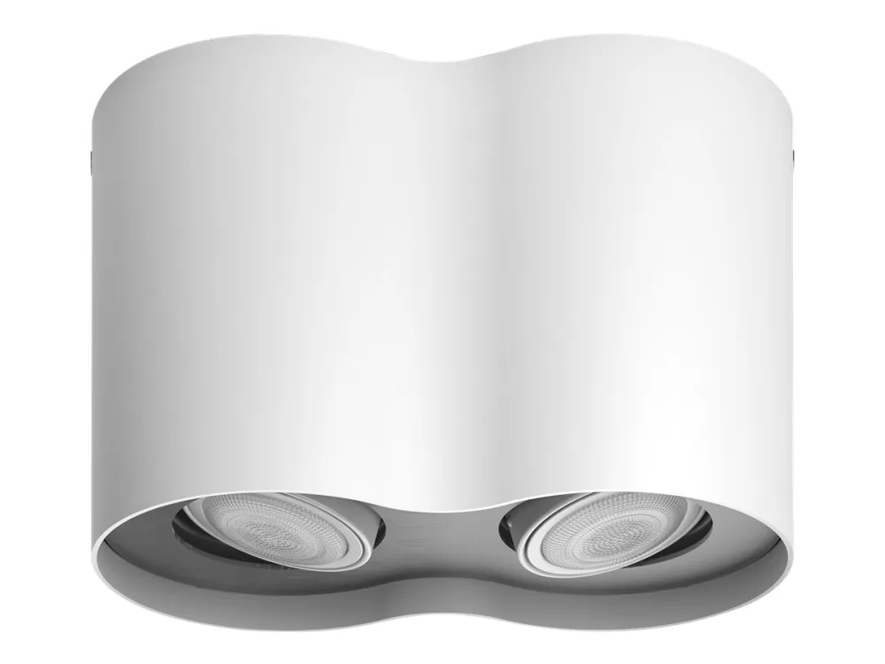 Philips Hue White ambiance Pillar - Spotlys - LED-lyspære x 2 - GU10 - total: 10 W (tilsvarende 100 W) - varmt til køligt hvidt lys - 2200-6500 K - hvid
