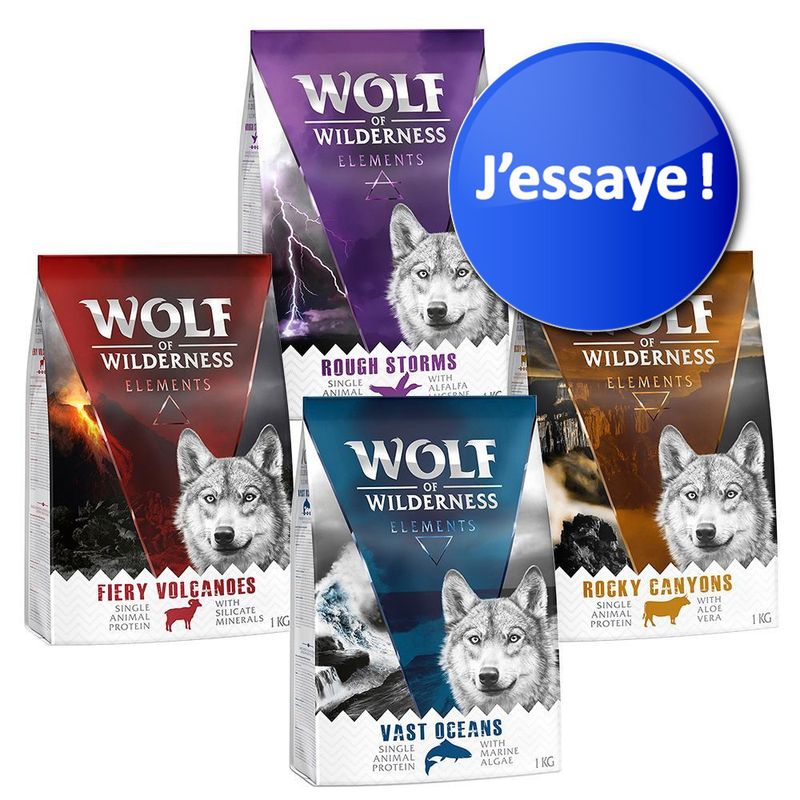 Offre d'essai mixte Wolf of Wilderness Adult Elements
