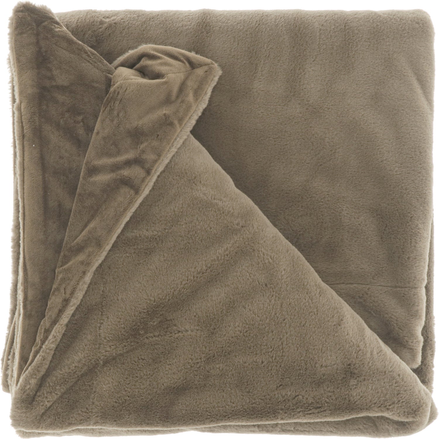 Unique Living plaid Klaas taupe 200 x 150 cm