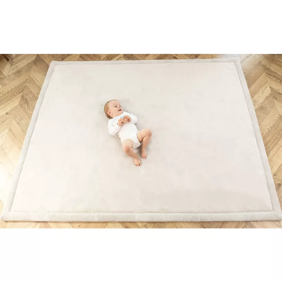 Hakuna Matte Samtmatte-Spielmatte für Baby 200 x 150 cm, Grau