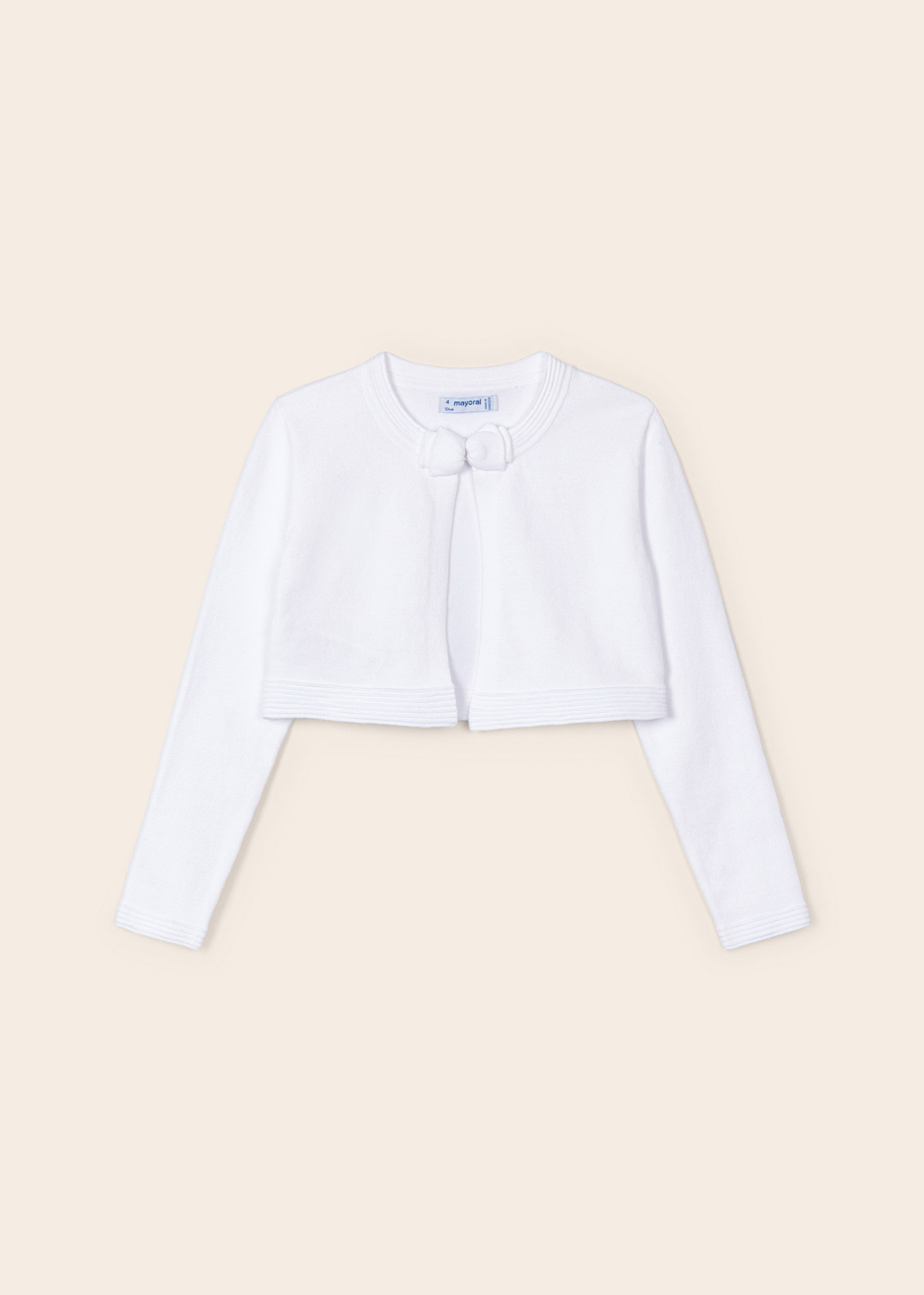 Casaquinho de malha de algodão sustentável para meninas