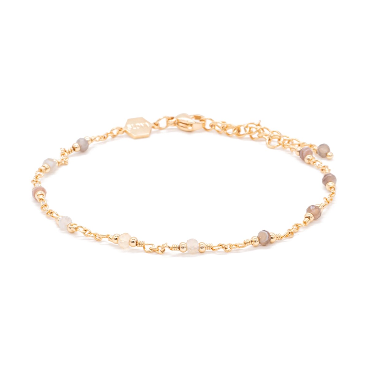 Bracelet Bianca en pierres Agate Botswana