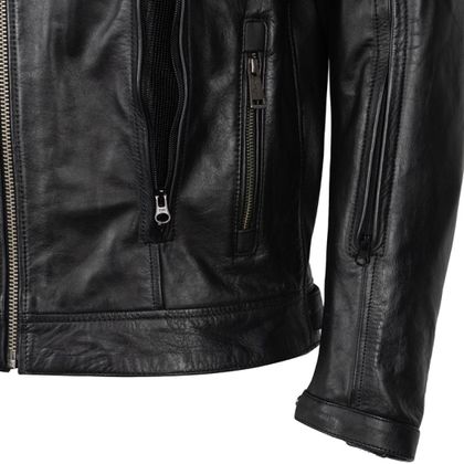Blouson Helstons VENTO AIR CUIR RAG - Noir