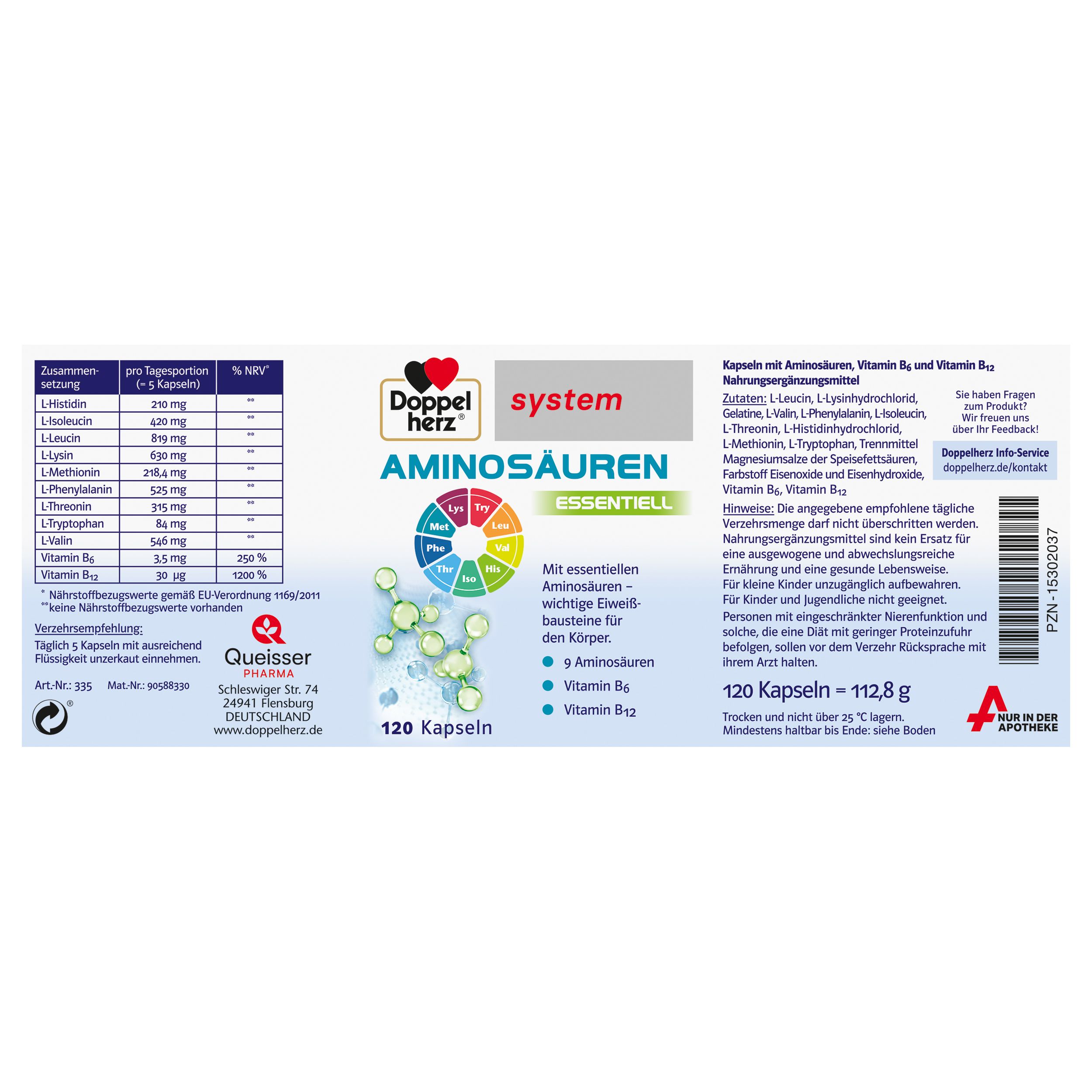 Doppelherz® system Aminosäuren essentiell