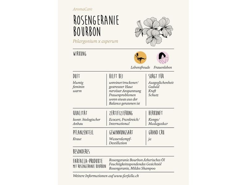Farfalla Ätherisches Öl Rosengeranie Bourbon bio 5 ml Aromaöl mit lieblichem Duft
