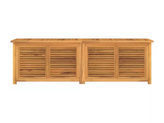 Boîte de rangement jardin et sac 175x50x53 cm bois massif teck
