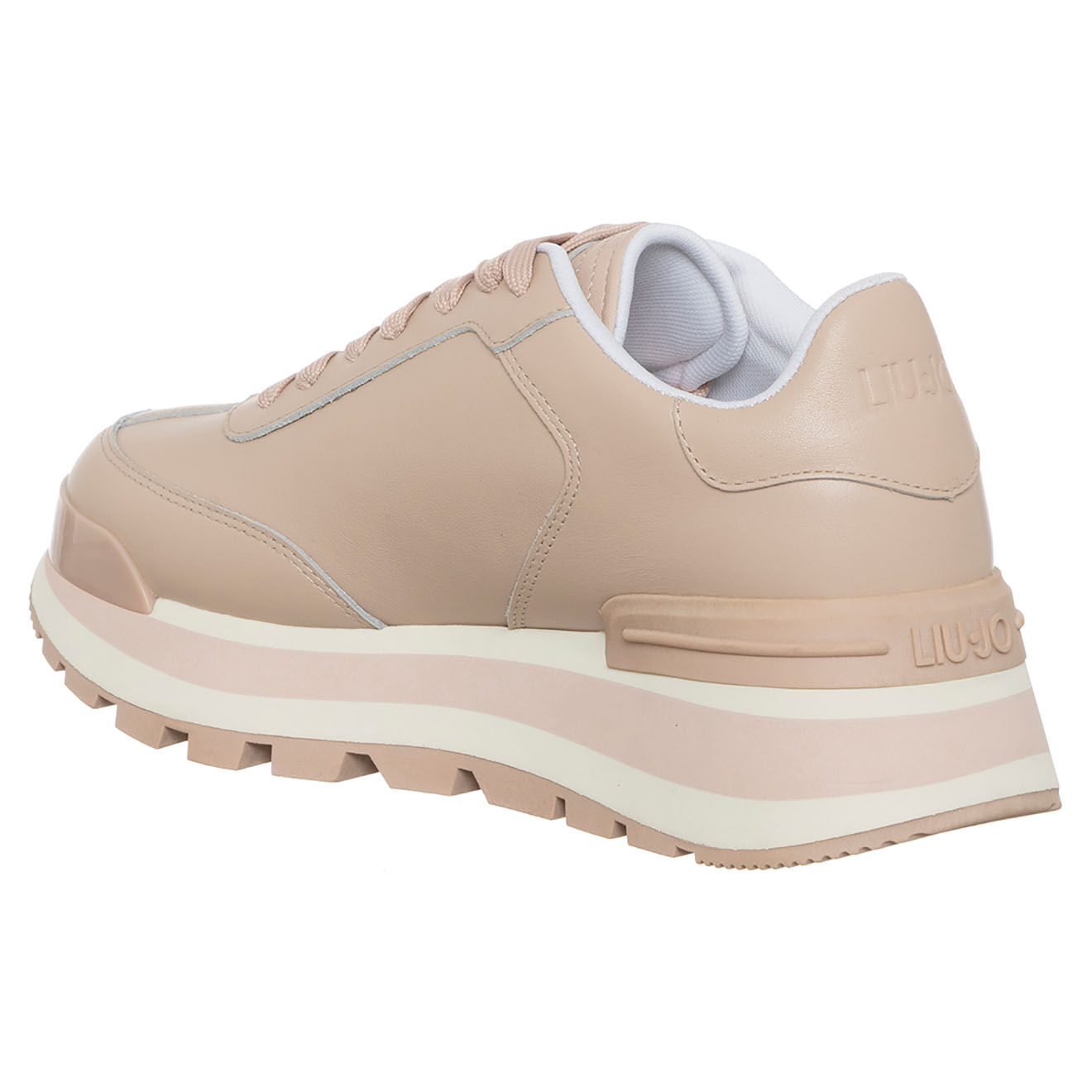 Liu-Jo Sneakers en Cuir Bailey rose pâle