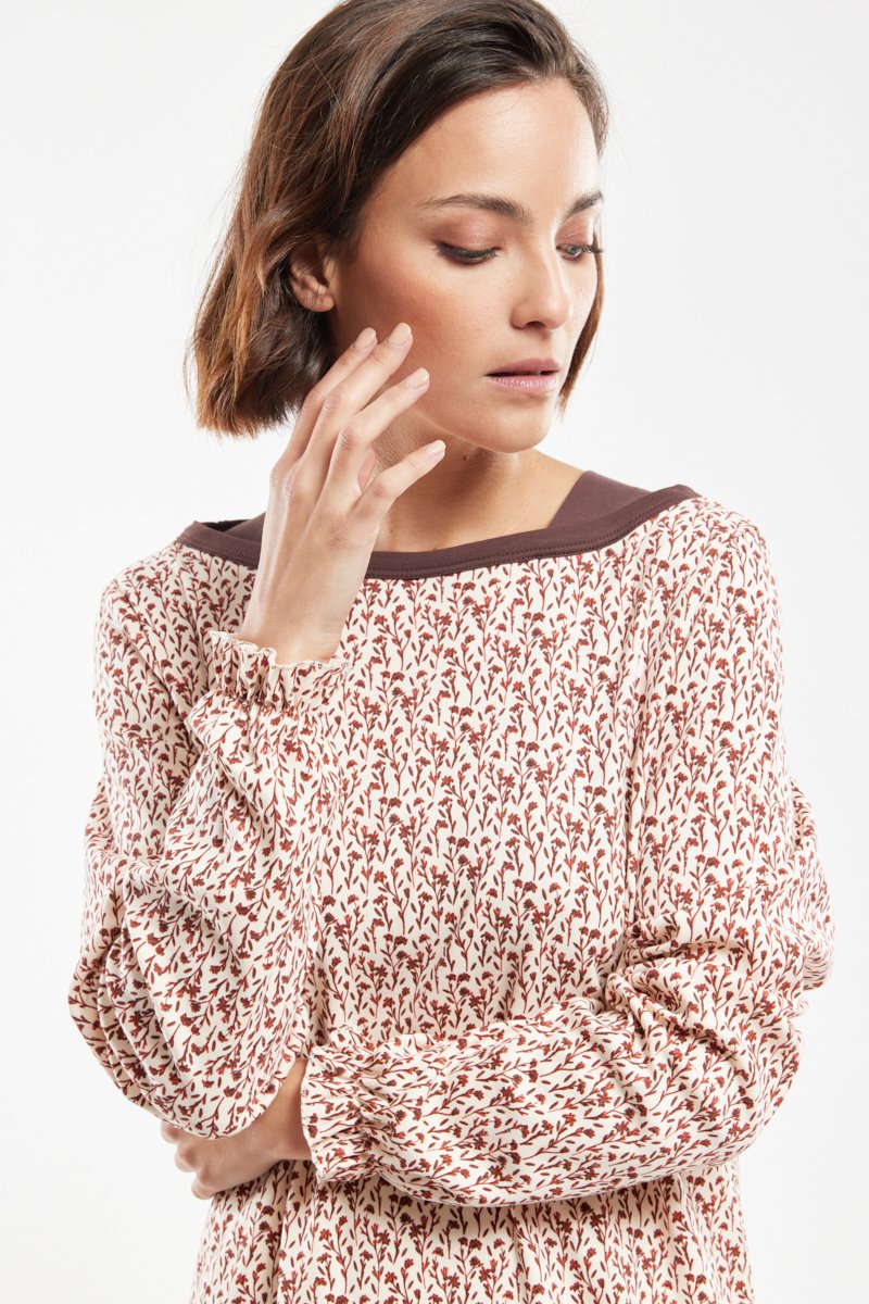Chemise de nuit imprimée - coton
