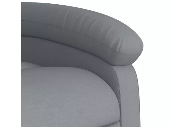 Fauteuil massant inclinable Gris clair Tissu