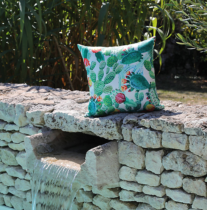 Coussin Cactus vert 45 x 45 cm