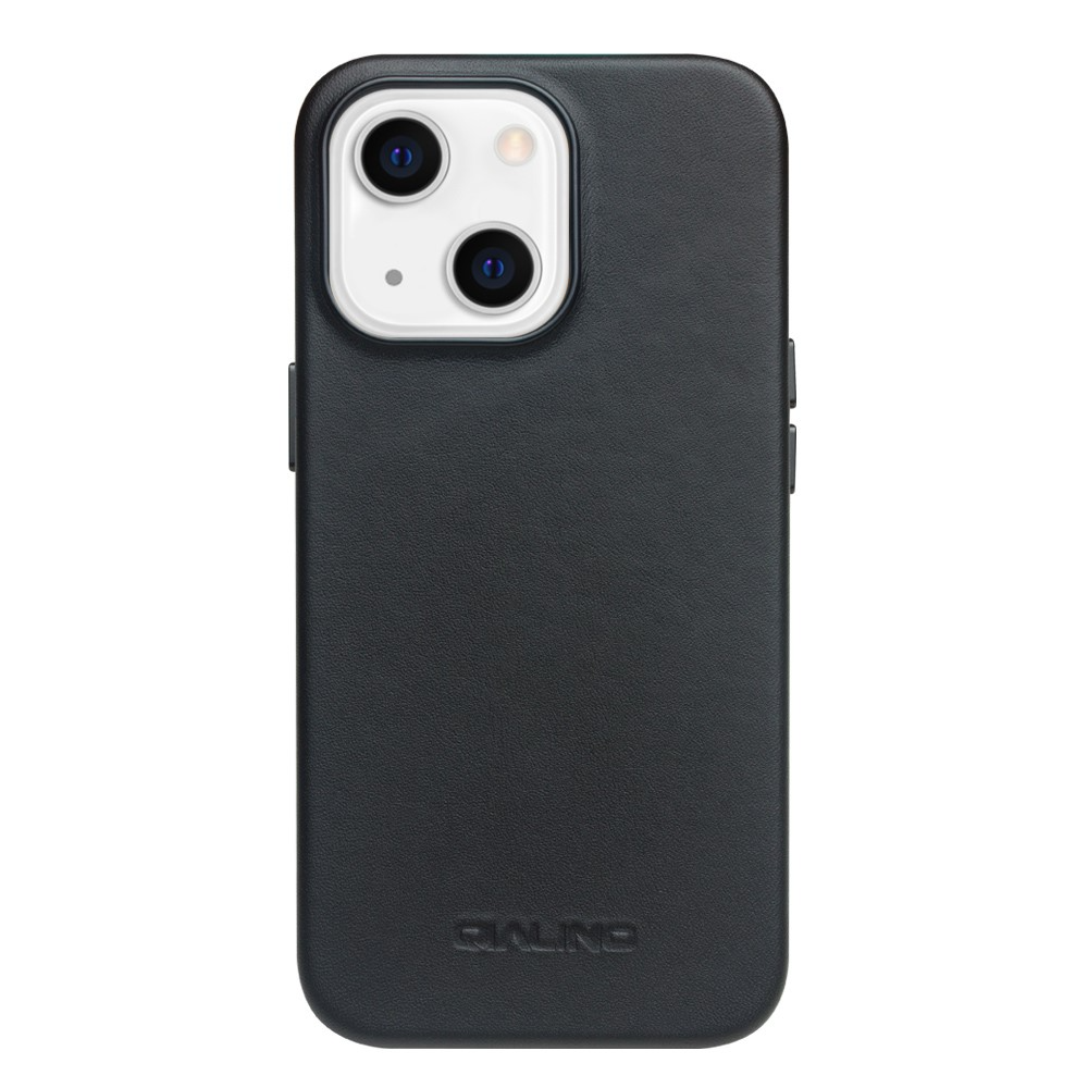 iPhone 13 MagSafe Echtleder Hülle Back Case - Schwarz