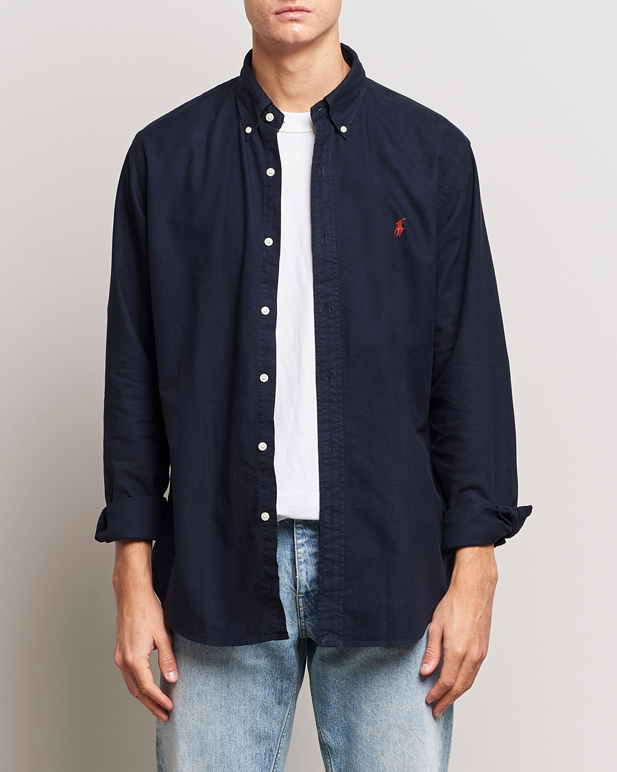 Polo Ralph Lauren Custom Fit Garment Dyed Oxford Shirt Navy