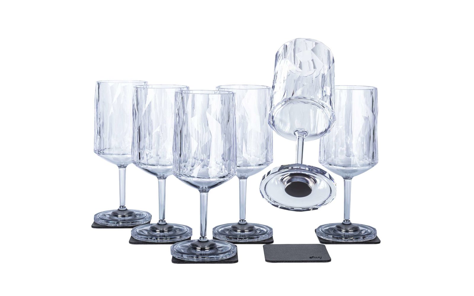 silwy® Wein Magnet Kunststoffgläser 6 Stück (200 ml)