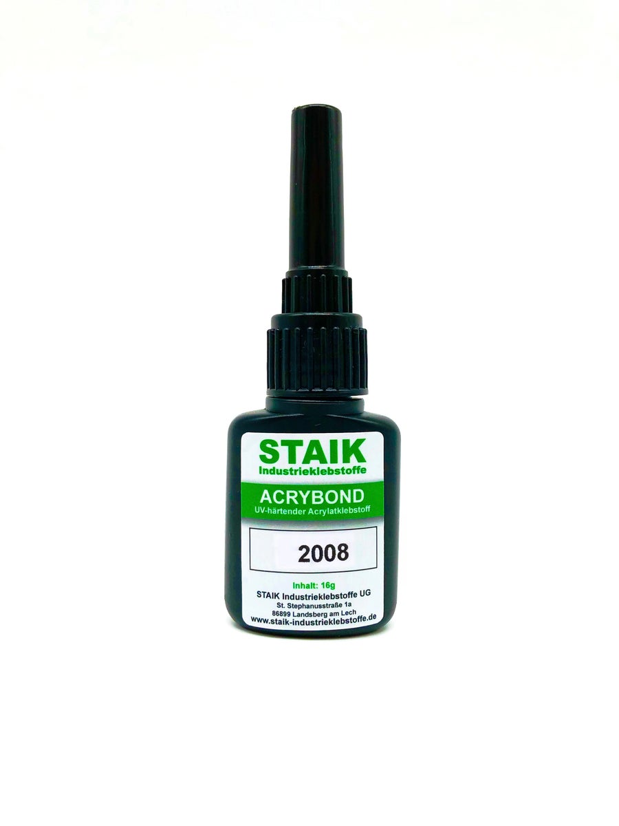Acrybond UV-lijm: dikke glaslijm | Glas-op-metaallijm | Geen lamp nodig | Gemaakt in Duitsland | 16 g