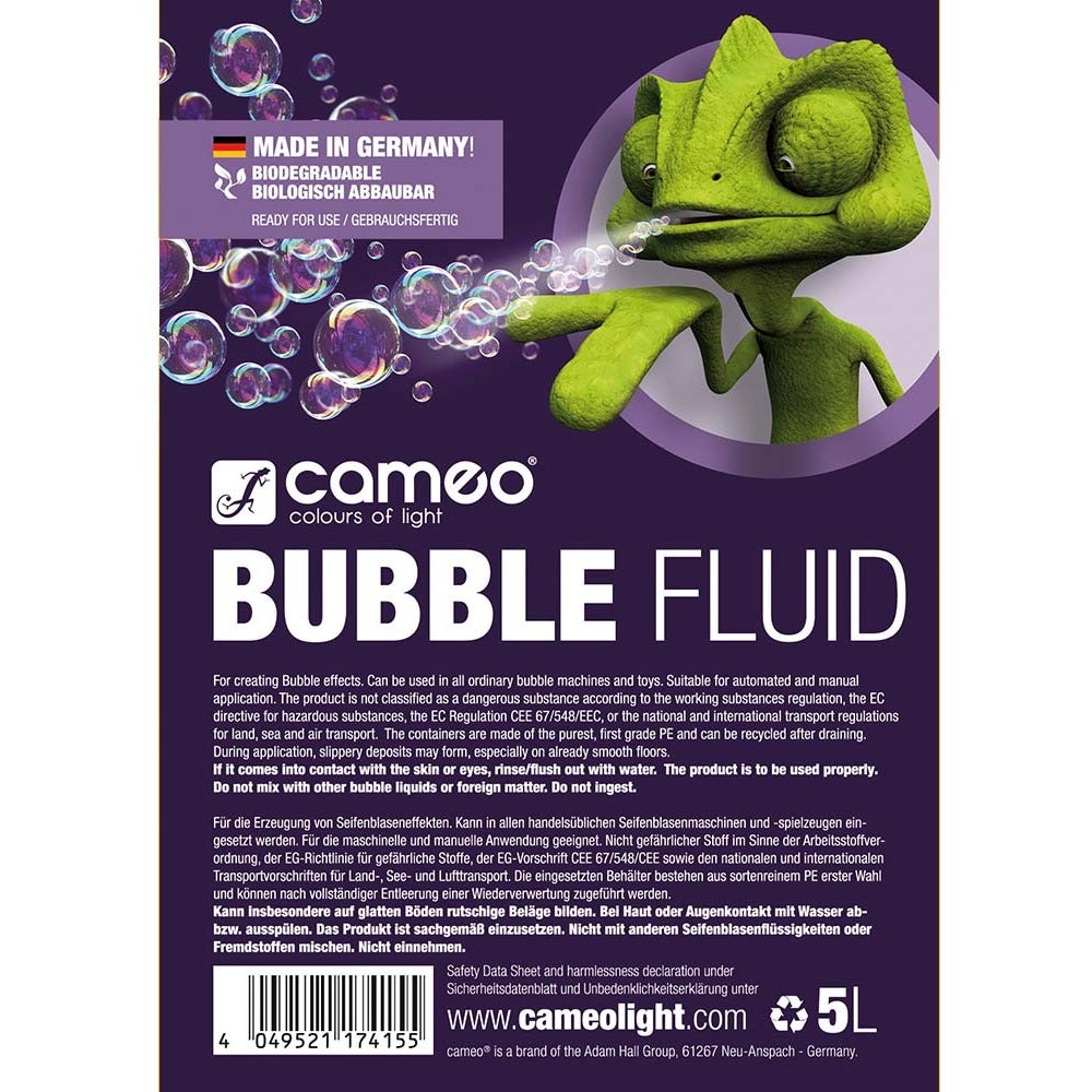 Cameo BUBBLE FLUID 5L bellenblaaslvloeistof