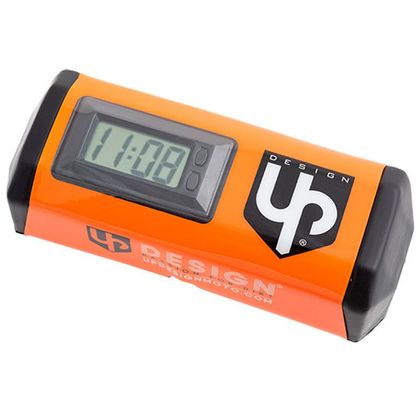 Mousse de guidon UP Design Horloge intégrée Universel - Orange