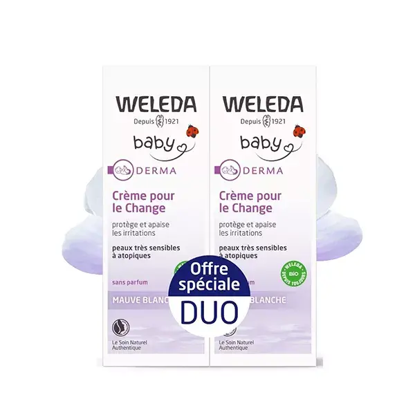 Creme para Assaduras Weleda Baby Mauve White Orgânico - Pacote com 2 unidades de 50ml