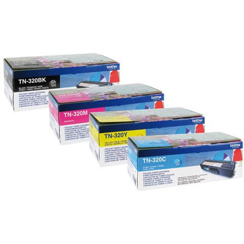Brother TN320 Pack toner noir + couleur pour imprimante laser