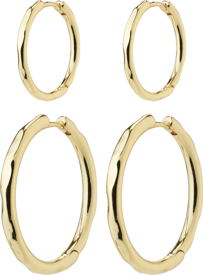 Pilgrim EVE hoop earrings 2-in-1 set gold-plated Guld