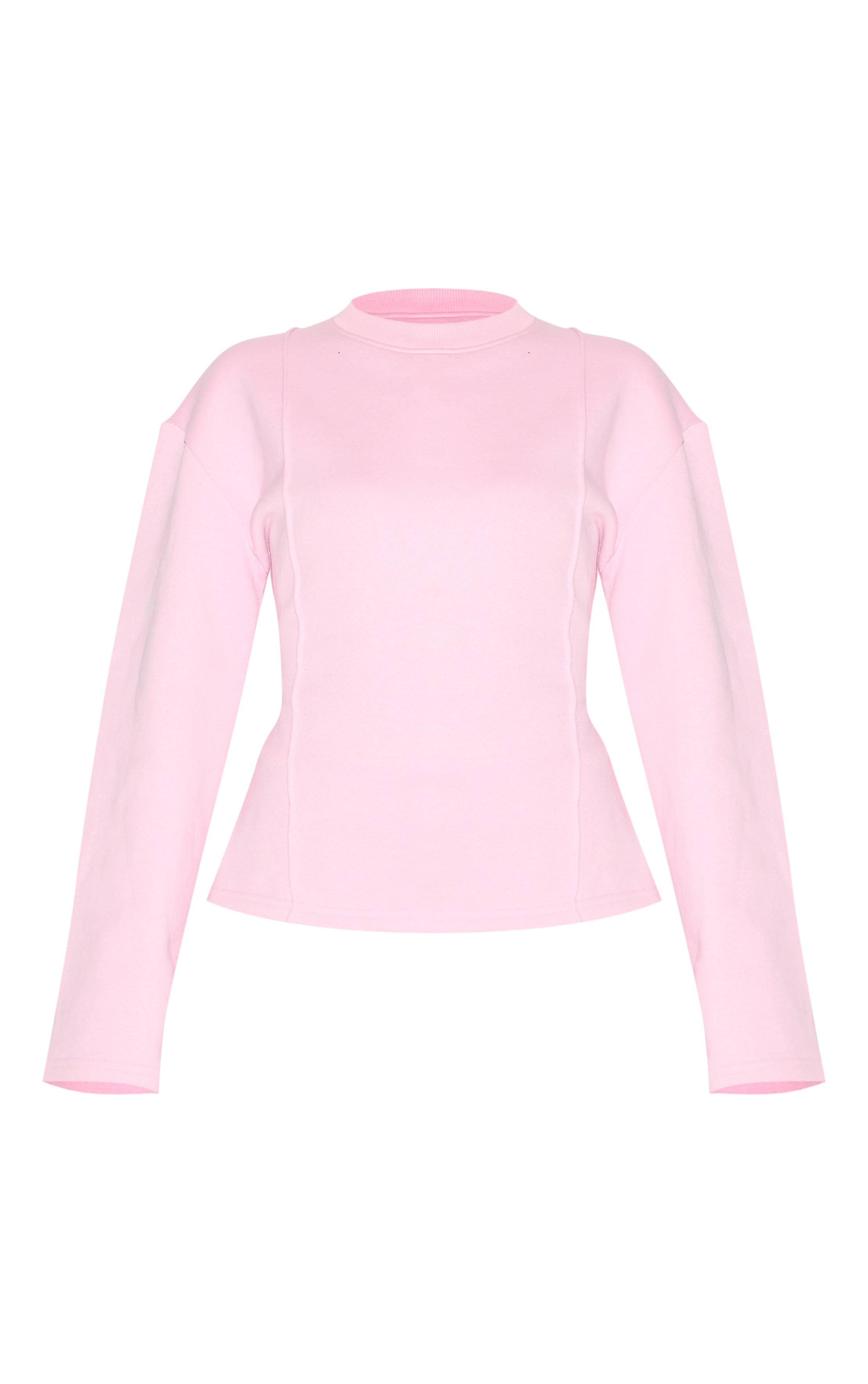 Rose Bébé Sweat-shirt Petite À Manches Longues Avec Taille Cintrée
