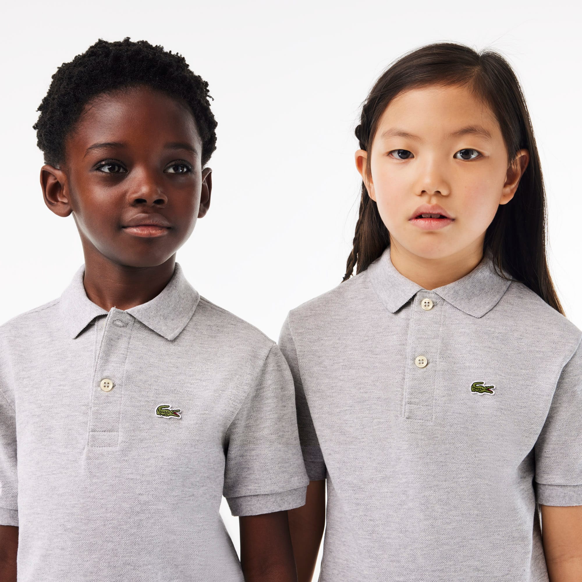 Polo enfant Lacoste regular fit en petit piqué uni Polos - Gris - Lacoste - Enfant