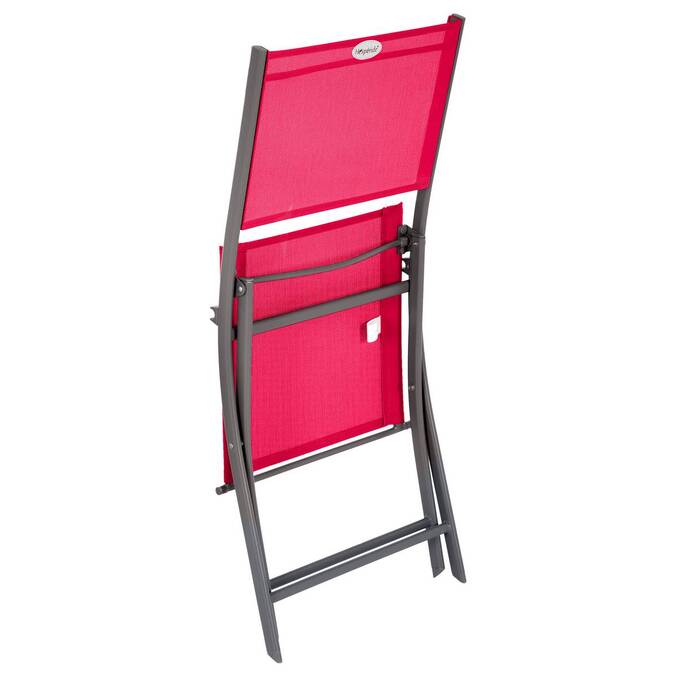 Lot de 4 chaises de jardin pliantes MODULA Grenade & Graphite