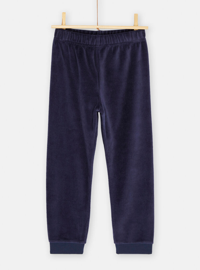 Ensemble pyjama phosphorescent bleu marine