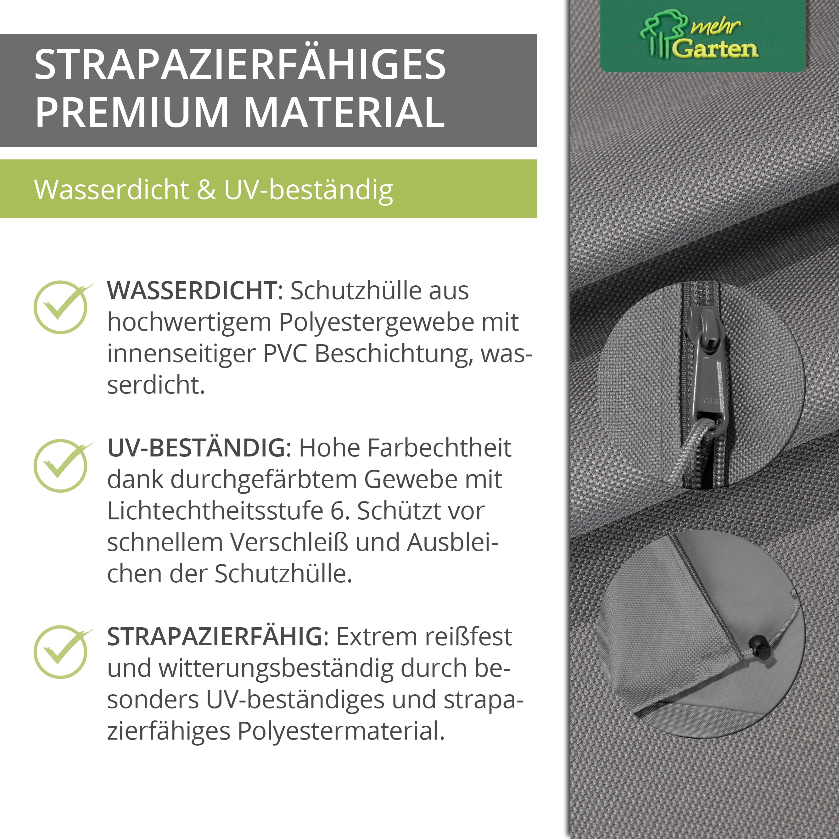 Premium Schutzhülle für Ampelschirm Gestell gerade