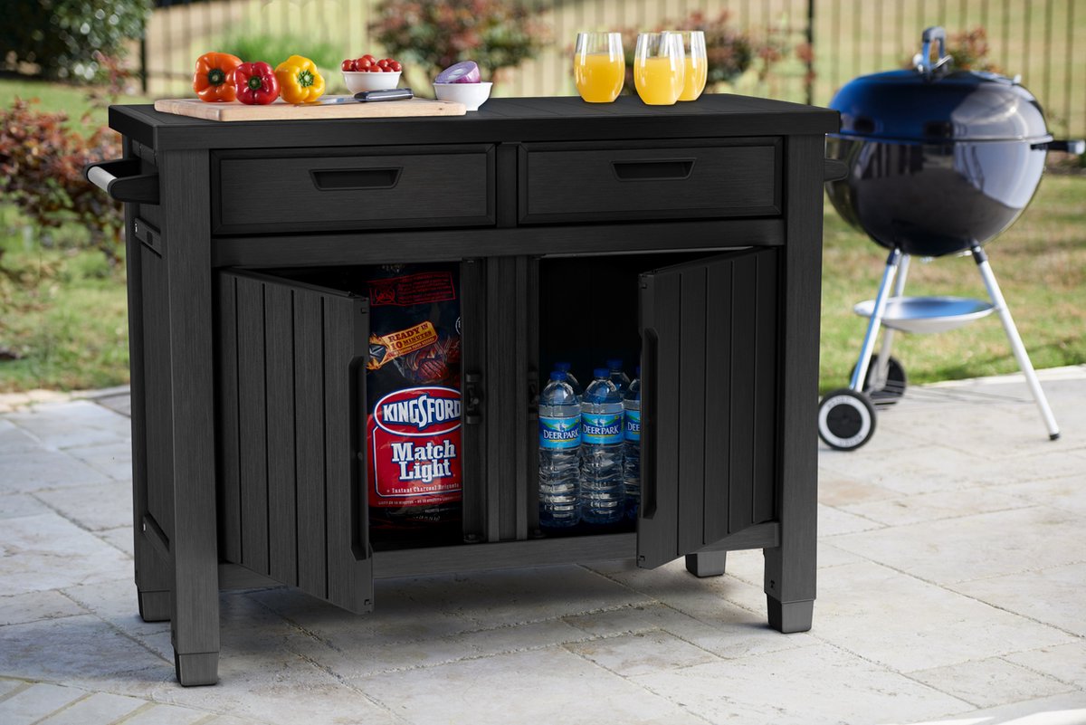 Keter Unity XL barbecuetafel met lades - 207 liter