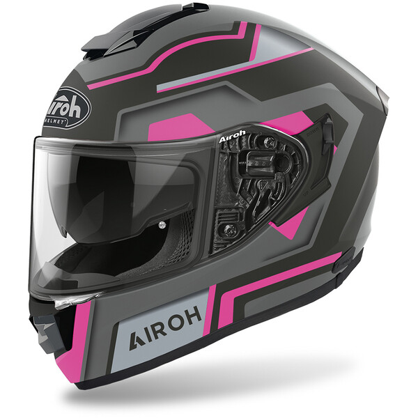 Airoh - Casque ST.501 Square Noir Mat / Gris Mat / Rose
