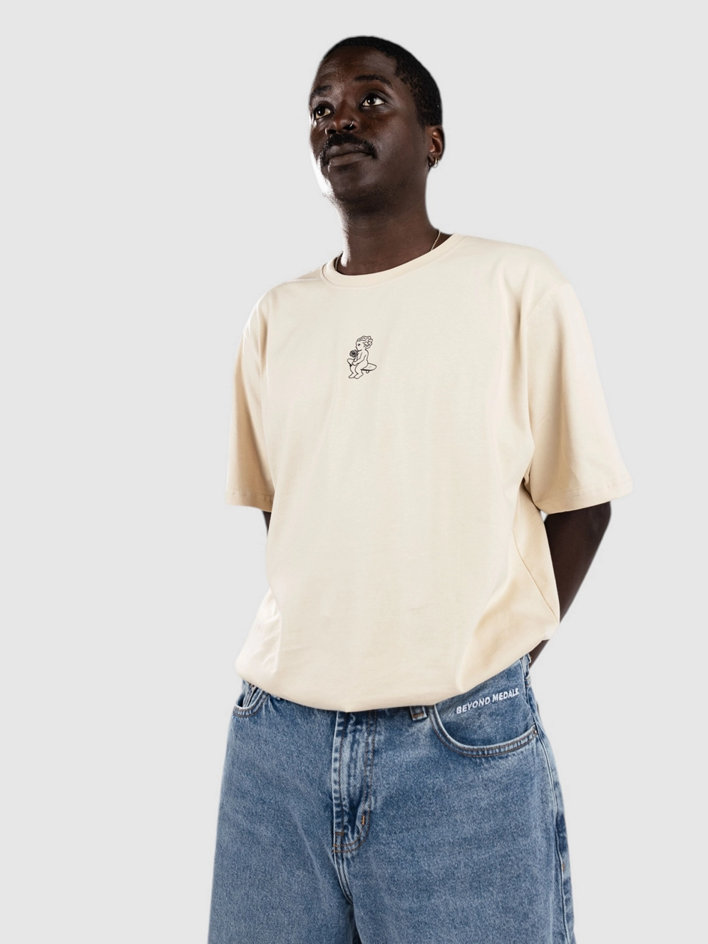 Ementa SB Ikon Flower T-Shirt raw natural/forest green