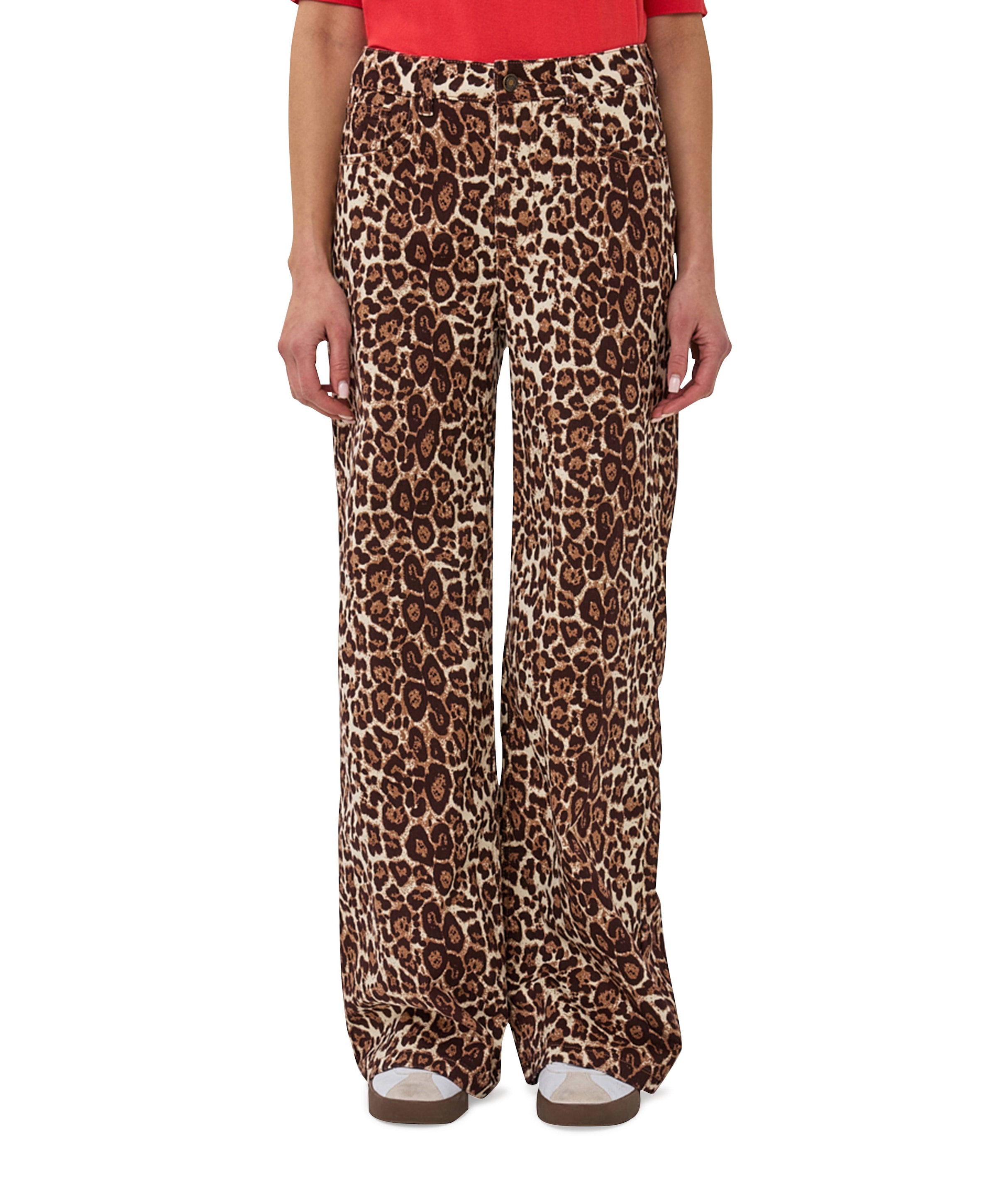 EsQualo Scarlet leopard dames broek bruin