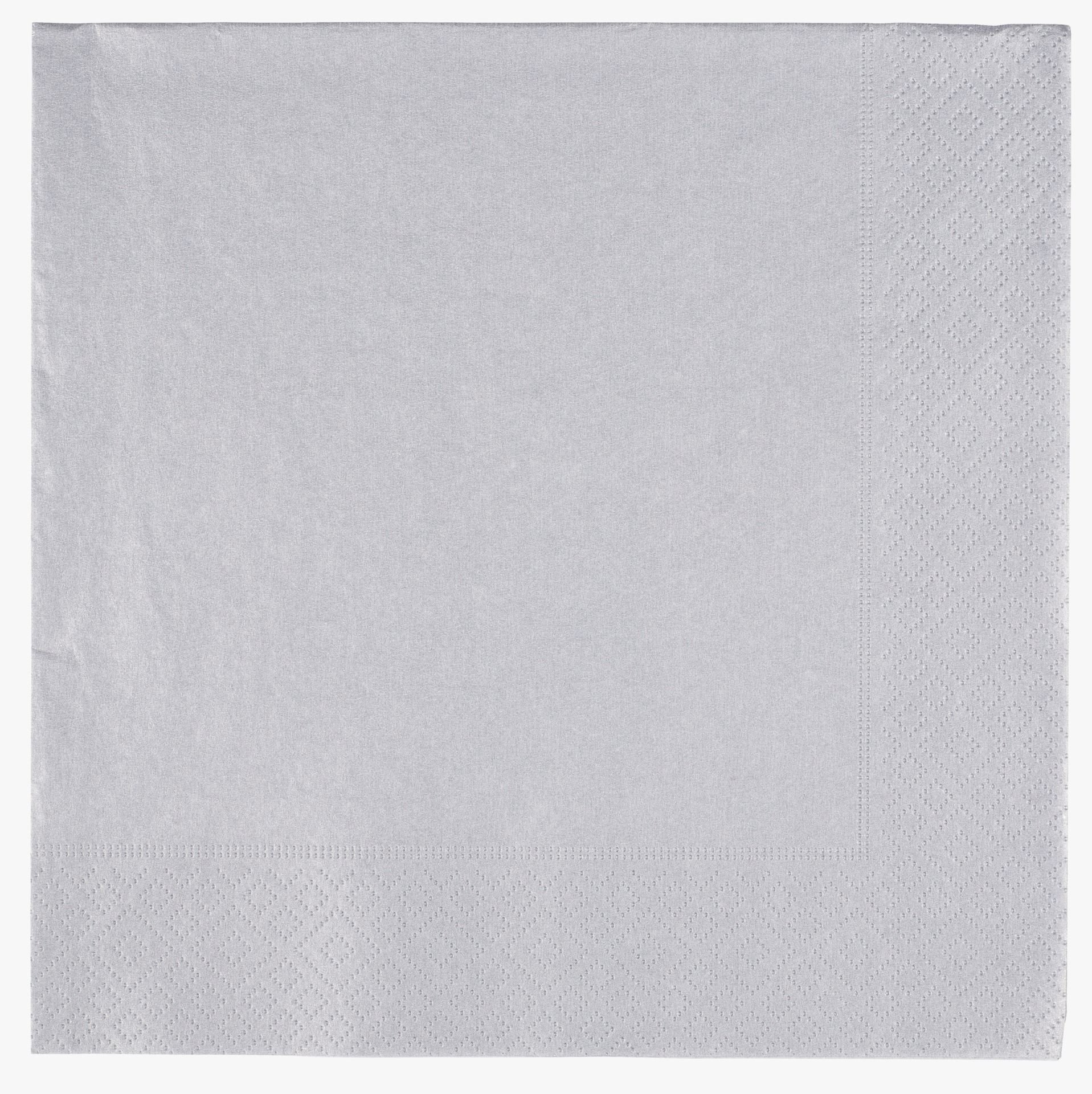 Middagsservietter sølv - 40x40 cm