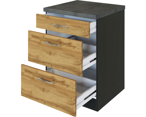 Held Furniture Sorrento Ladekast BxDxH 50x60x86 cm Licht Eiken Mat Gedemonteerd