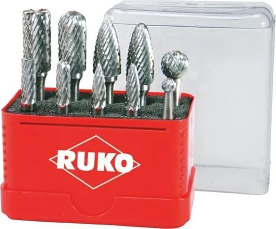 RUKO 116002 Fræsestift Hårdt metal Skaftdiameter 6 mm 10 dele