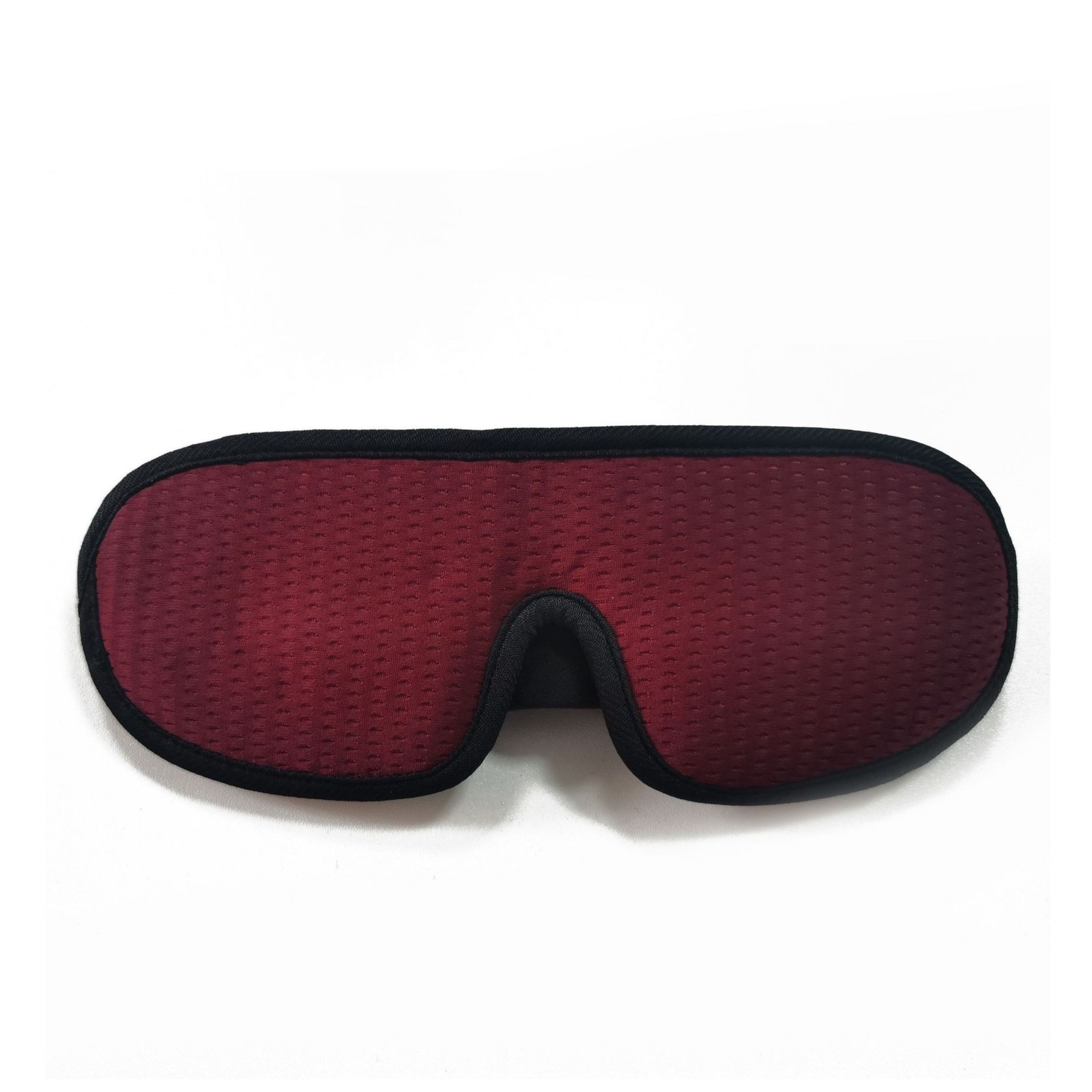 (62x9cm) 3D Augenmaske Gepolsterte Schlafmaske Licht Blockierende Nachtmaske Augenbinde mit Einbuchtung - Rot
