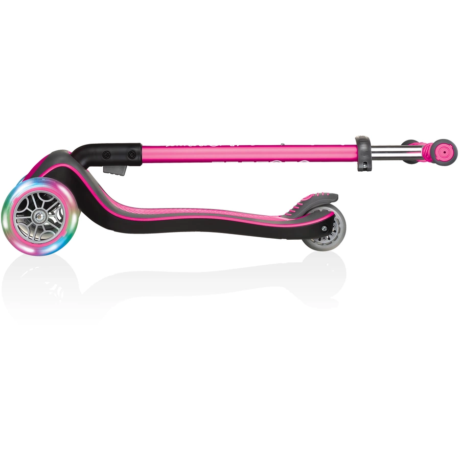 GLOBBER Scooter ELITE DELUXE LIGHTS mit Leuchtrollen, pink