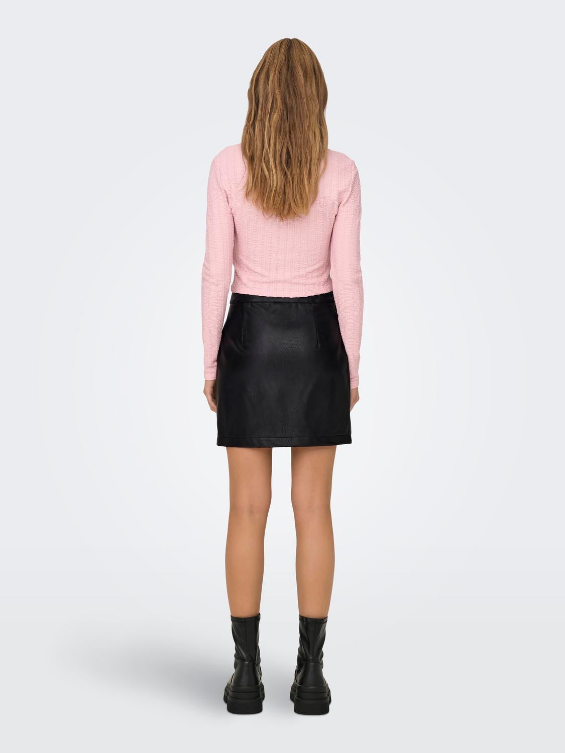 ONLMANILLA Kunstlederrock Black