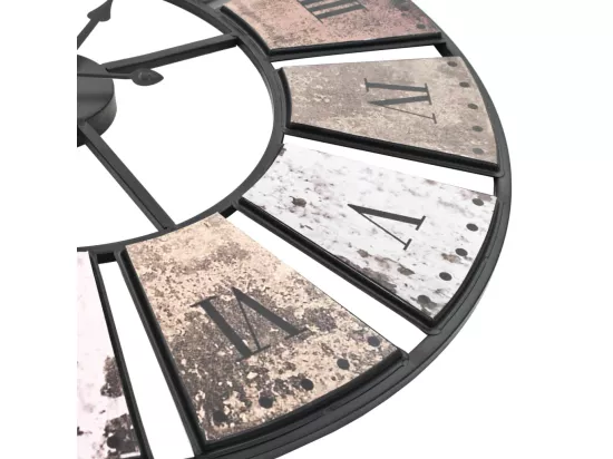 Horloge murale vintage avec mouvement à quartz 60 cm XXL